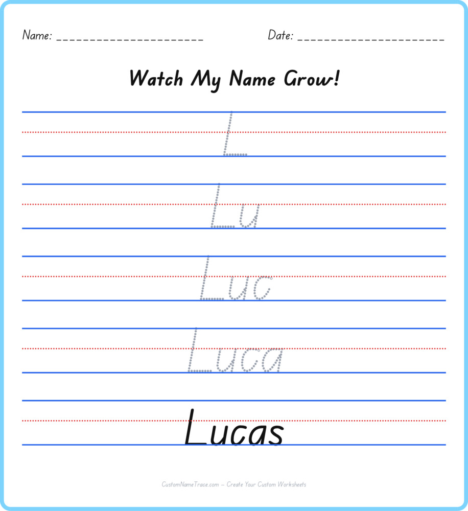 Free Lucas custom name tracing - pyramid free worksheet