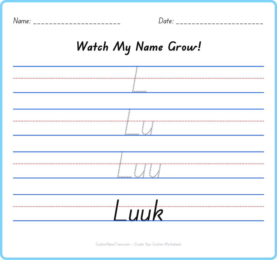 Free Luuk custom name tracing - pyramid free worksheet