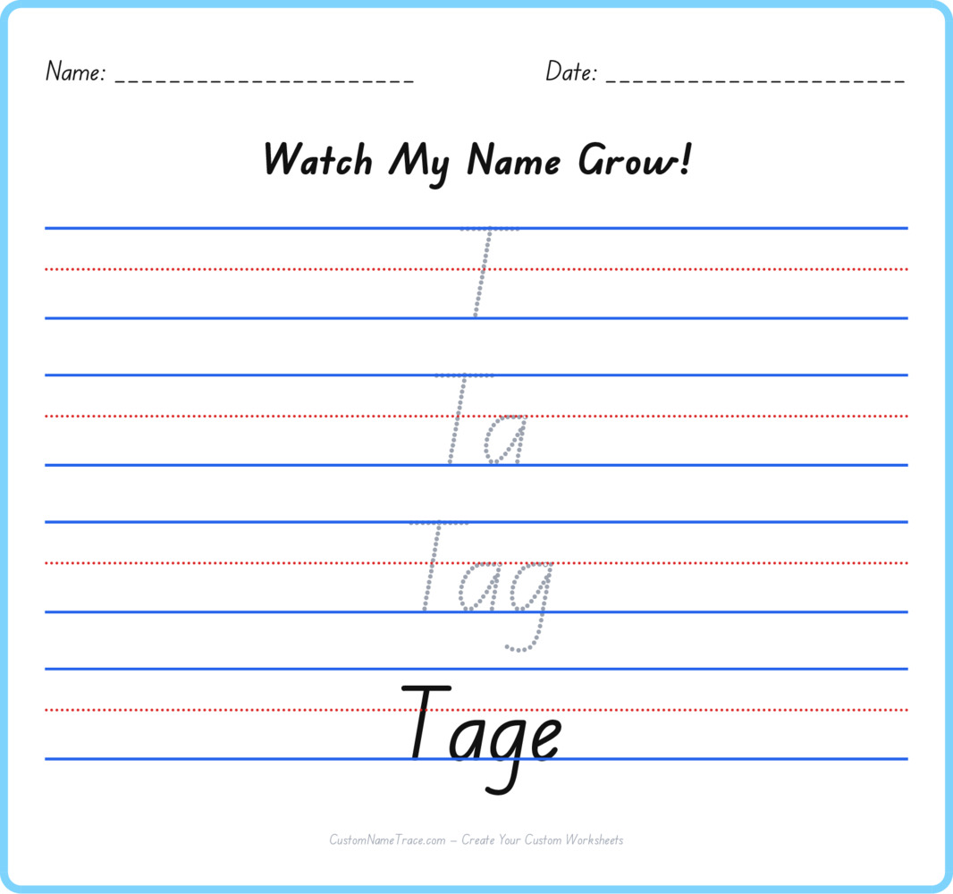 Free Tage custom name tracing - pyramid free worksheet