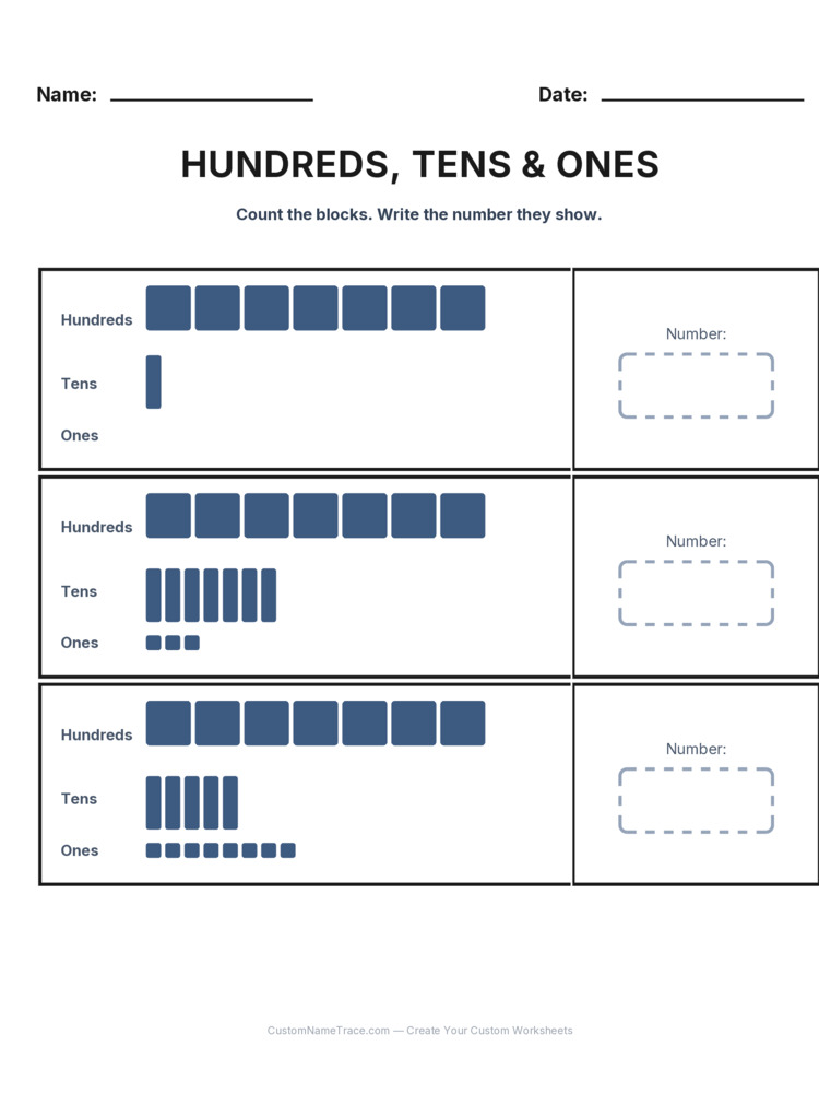 Grade 2 Place Value worksheet 17 for kids