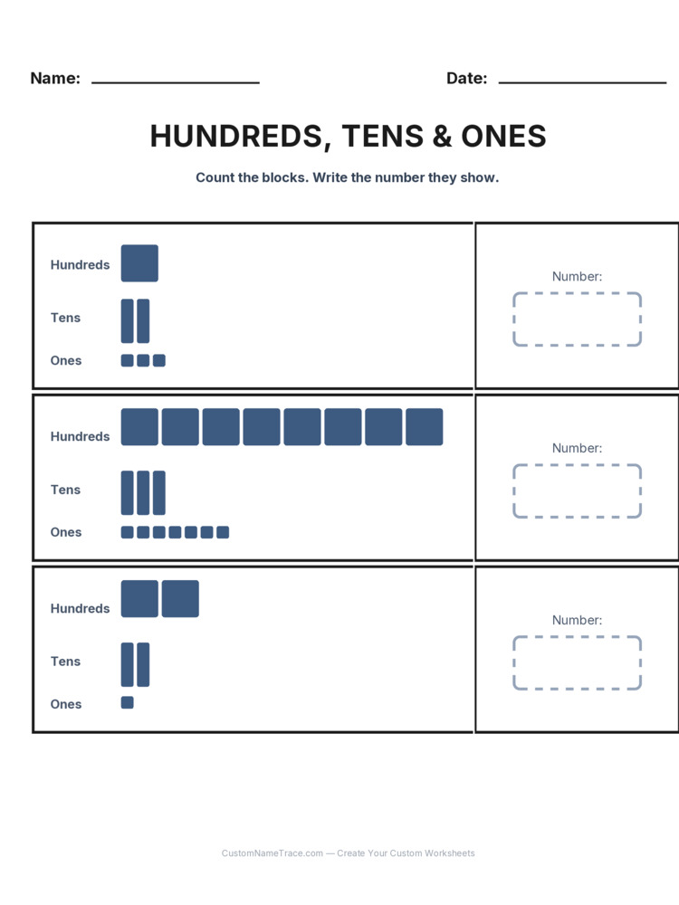 Grade 2 Place Value worksheet 2 for kids