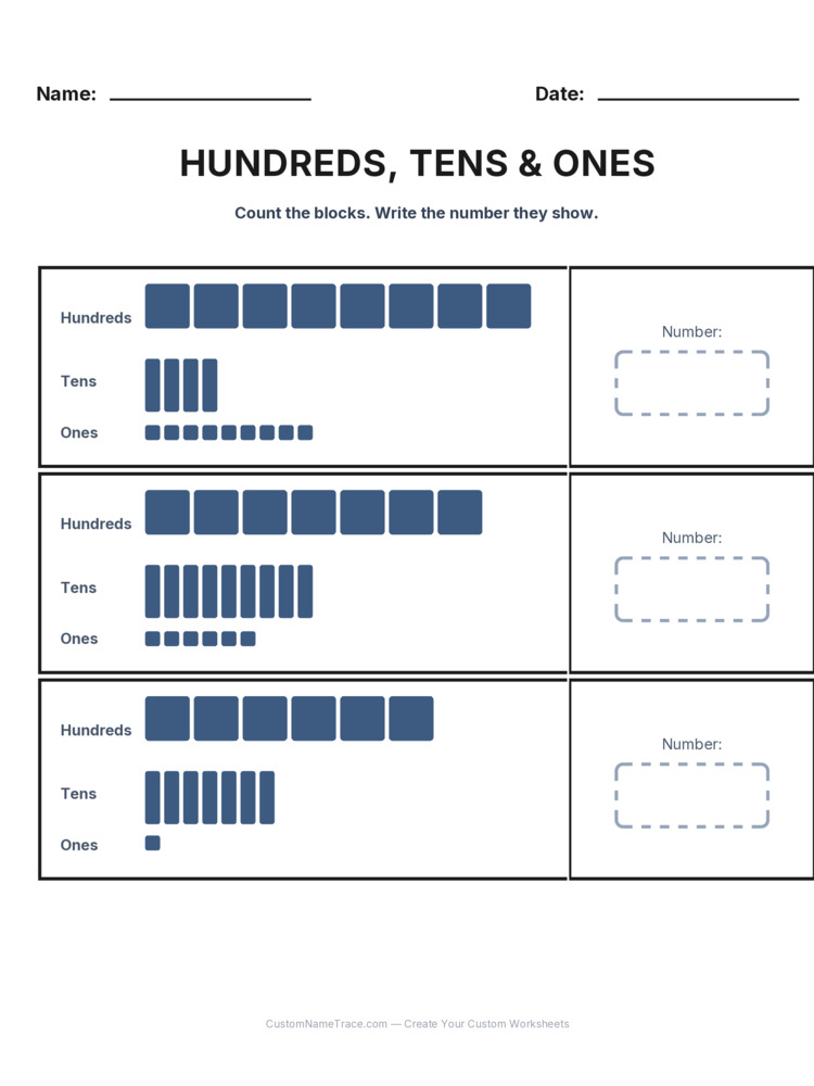 Grade 2 Place Value worksheet 20 for kids