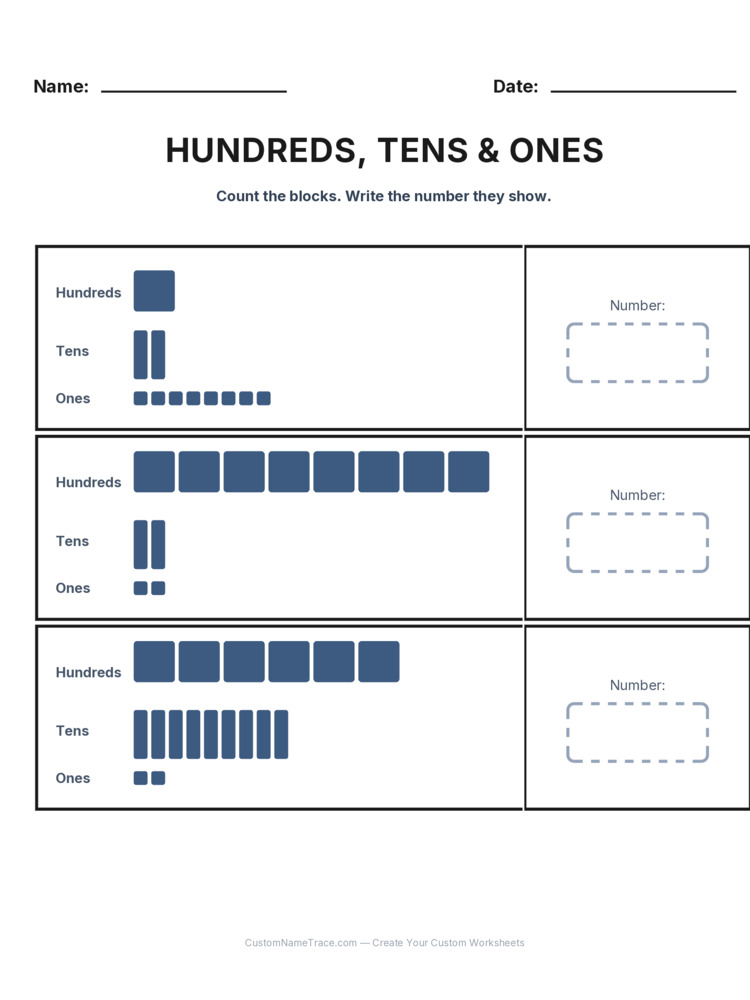 Grade 2 Place Value worksheet 5 for kids