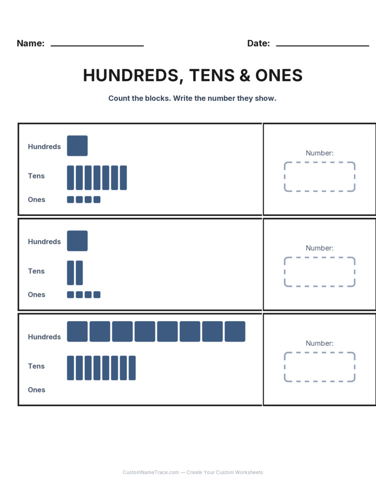 Grade 2 Place Value worksheet 6 for kids