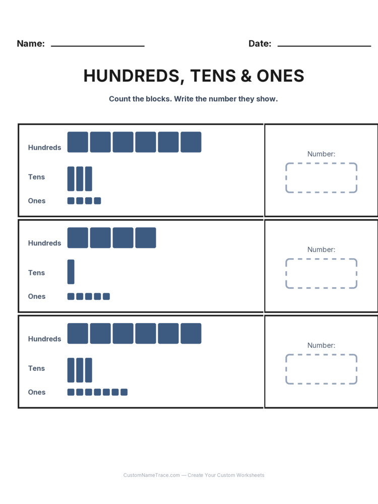 Grade 2 Place Value worksheet 7 for kids