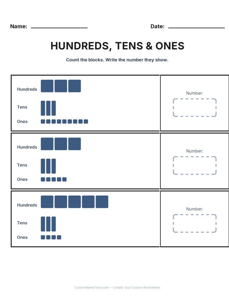 Grade 2 Place Value worksheet 9 for kids