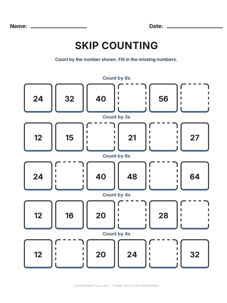 1 Skip Counting